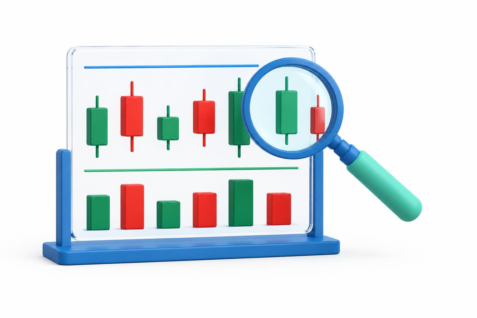 Candlesticks, price levels and trading volume
